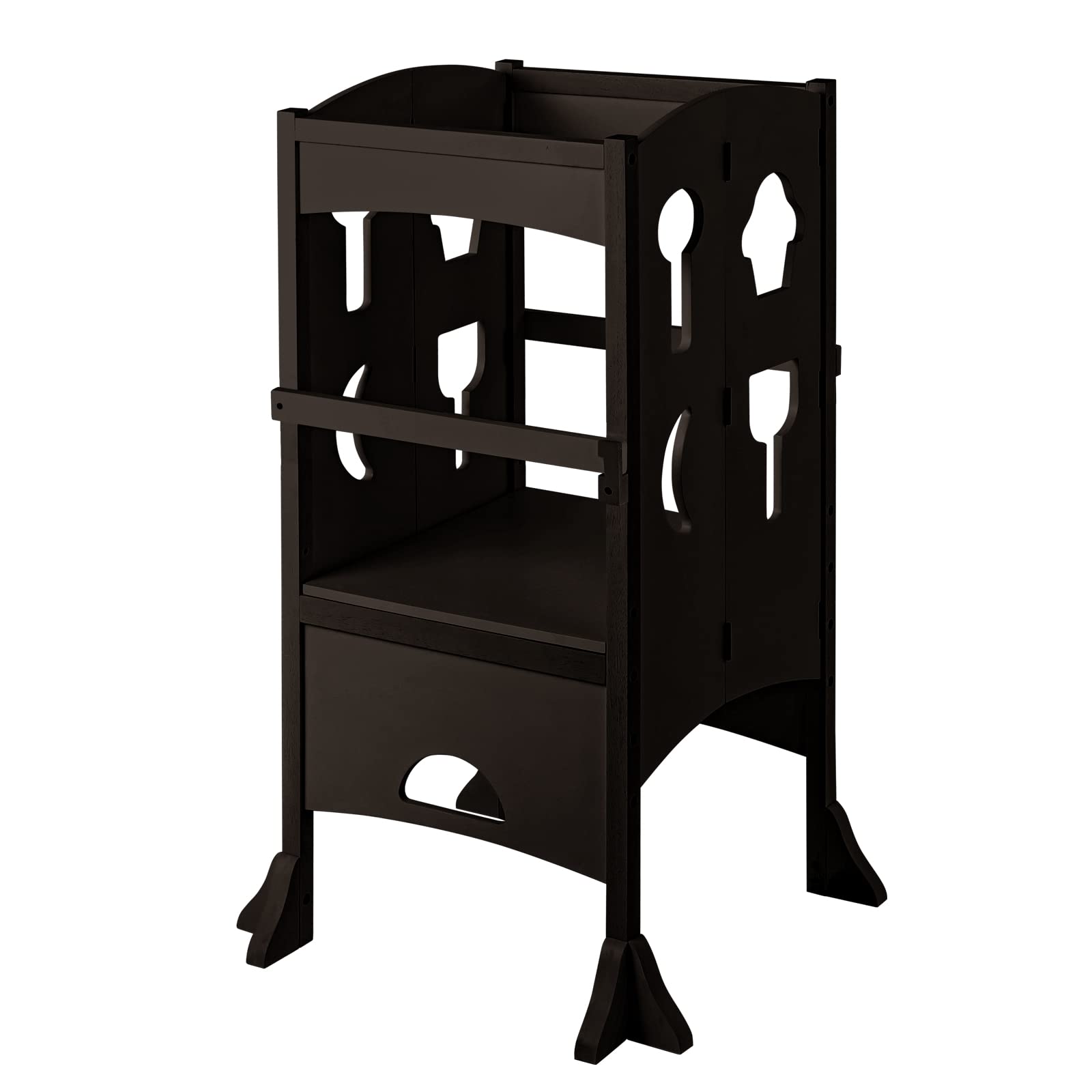 Buy Kitchen Step Stool for Kids, Toddler Wooden Standing Tower, Folding Child Step Stool, Safety