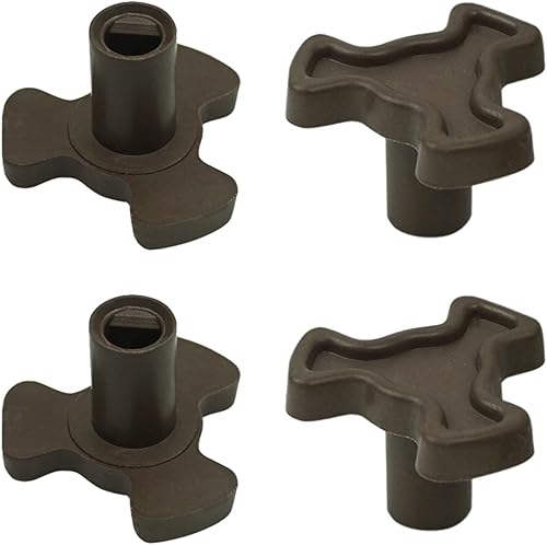 4 piezas de acoplador giratorio de microondas de 0.67 pulgadas de longitud del eje, soporte de bandeja de microondas, accesorio de repuesto de