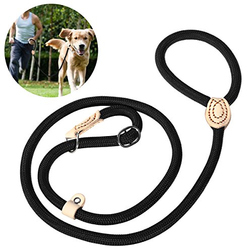 UEETEK – Coleira durável para treinamento de corda para cães de nylon de 1,4 cm – guia deslizante aj