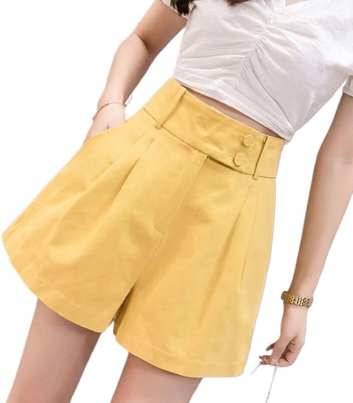Women's Shorts Wide High Short Pants