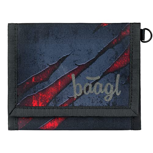 Baagl Geldbeutel Jungen Mädchen Geldbörse Kinder Kleines Portemonnaie Teenager Geldtasche Kinderportmonee (Volcano)