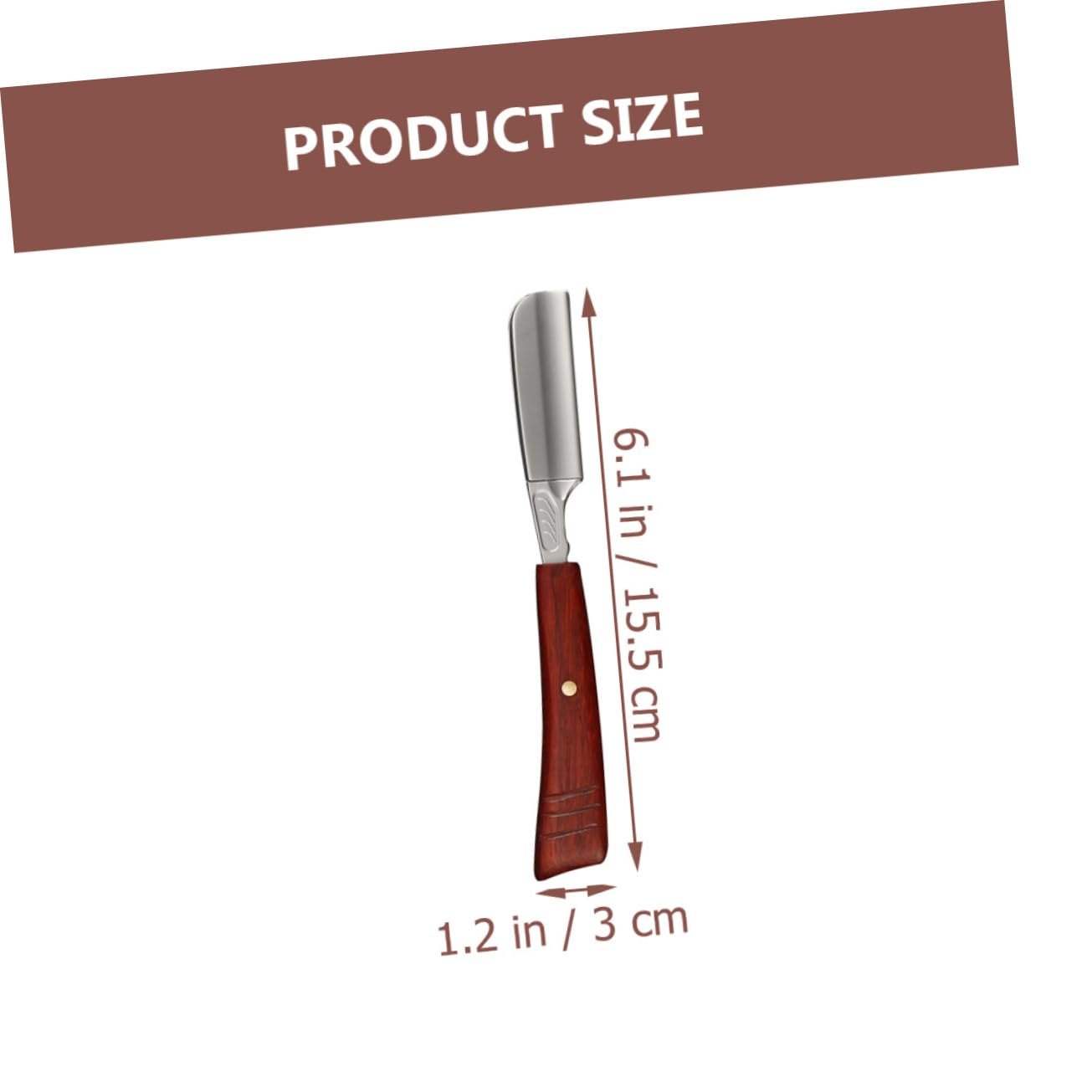 Maquinilla de Afeitar Manual para Vello Facial Masculino Mango de Madera