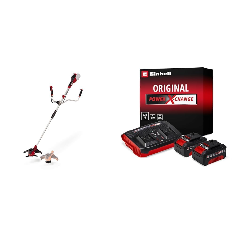Einhell desbrozadora Power X-Change Agillo - 36/255 BL PXC. 2 x 18 V + Starter Kit (1 Cargador Doble y 2X 4,0Ah Baterias)