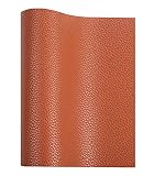 Picheng Solid Color Faux Leather Sheets Lychee Texture Leather Fabric Perfect for Craft DIY Handmade Projects Hair Bows Earrings Crafts Key Chain 1 Roll 8.2' x 53' (21 cm x 135 cm) (Brown)