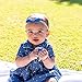 Dodo Babies Baby Girl Headband Set – 10 Soft, Stretchy Bow-Accent Headbands in Floral, Denim, Solid and Print Ribbons – Plus Bonus Universal Pacifier Clips & Binky Case
