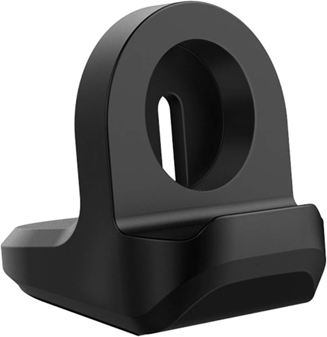 MoKo Soporte de Cargador Compatible con Samsung Galaxy Watch 4, 4 Classic/3 41mm, 45mm/Active, Active 2 40mm 44mm, Soporte de Carga de Silicona Base Antideslizante Soporte para Estación de Carga - Negro