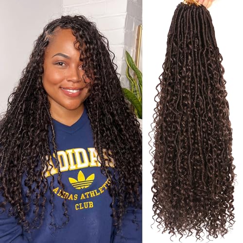 Goddess Locs Crochet Hair-24 Inch 8 Packs Boho Faux Locs