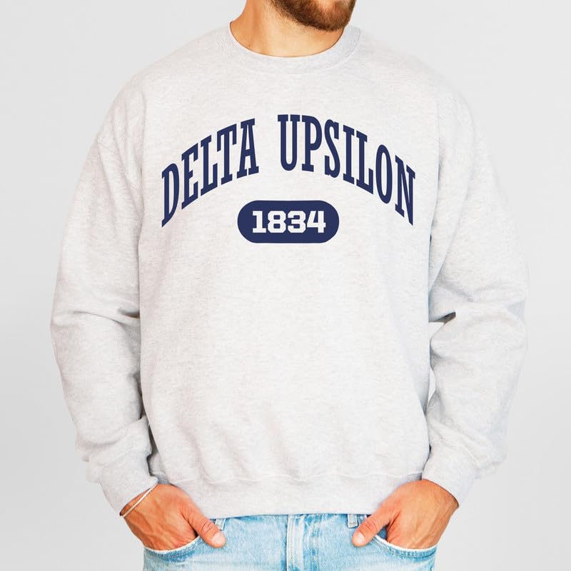 Delta Upsilon Sweatshirt - DU Fraternal Arch Fraternity Crewneck Sweatshirt2