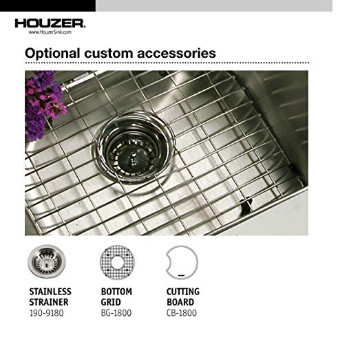 Houzer Scf-1830-1 Hospitality Series Topmount Stainless Steel Round Bar/Prep Sink #TOP6