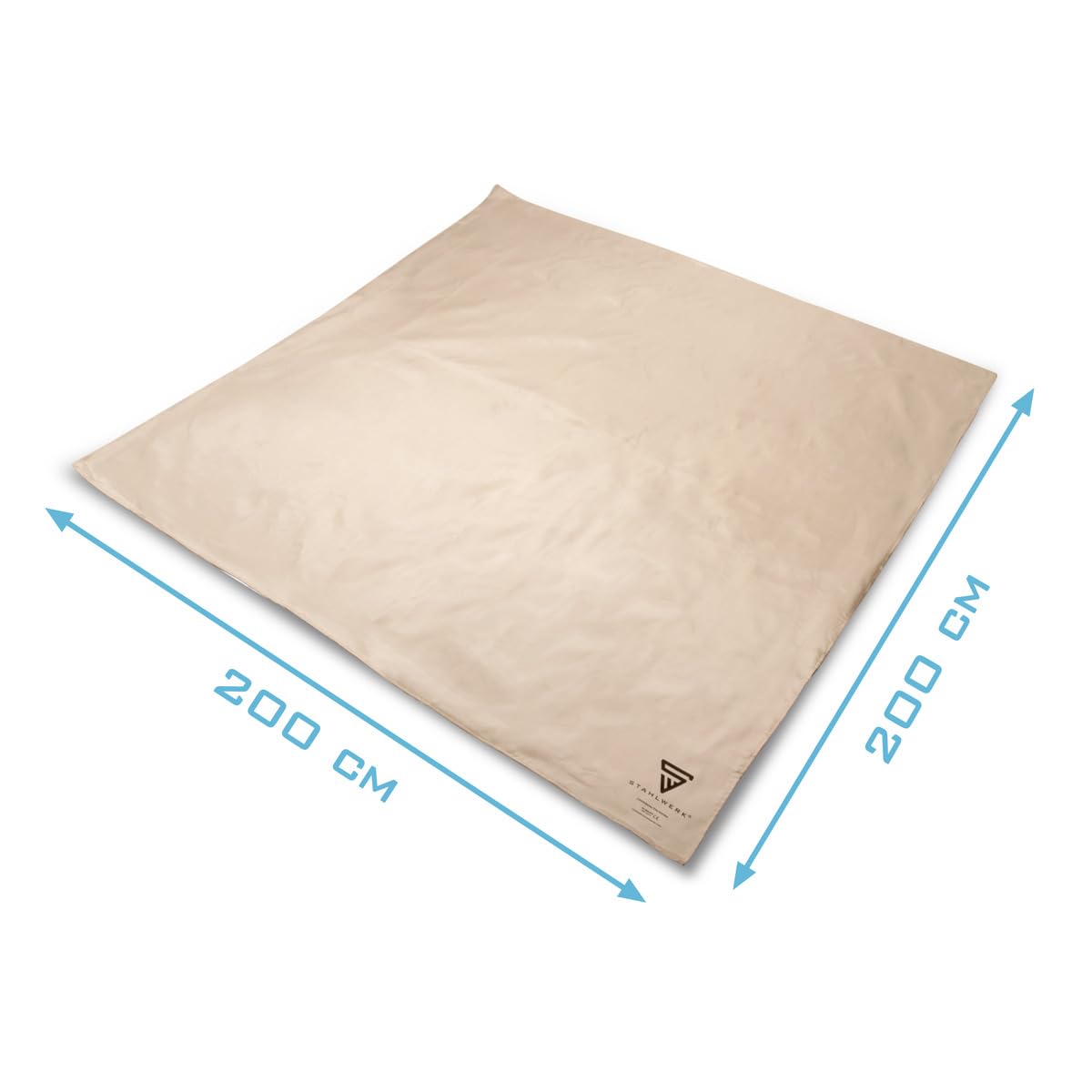 STAHLWERK Couverture anti-feu 200 x 200 cm fibre de verre DIN EN 1869:2019 Couverture anti-feu | Couverture anti-feu | Couverture de soudage