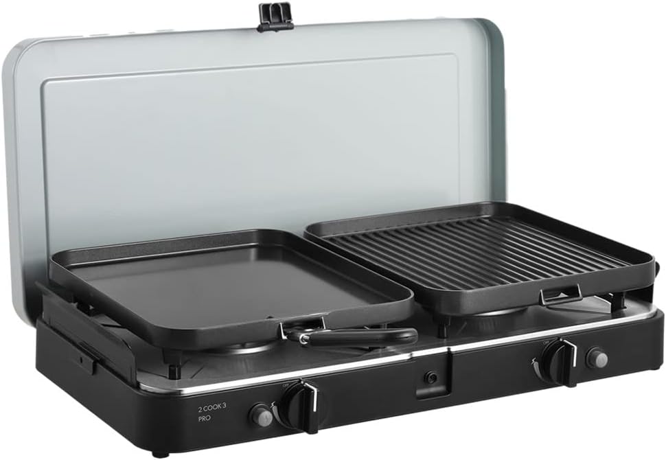 Cadac 2 Cook 3 Pro デラックスQRキャンプストーブ、グレー
