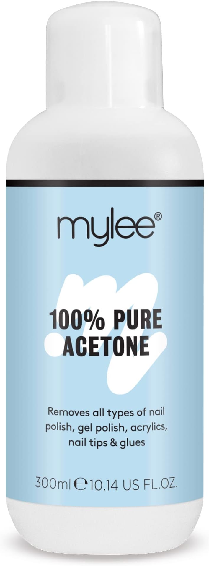 Mylee 100% Pure Acetone Nail Polish Remover for UV/LED Gel Soak Off (20 Fl Oz)