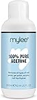 Mylee Acétone 100% Pure Dissolvant Vernis à Ongles pour Retrait des Vernis Semi-Permanents UV/LED (300ml)