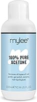 Mylee 100% pure aceton, uv-nagellakverwijderaar, verwijdert nagellak, gelnagellak, acryl, nageltips en tiplijm (300 ml)