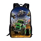 WERTYT Cool Trucks All Over Print Backpack Lightweight Bookbag For Men Women Bags Resistant Durable