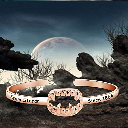 Image of CENWA Team Salvatore /Damon /Stefan Since 1864 Teeth Bracelet Vampire Fandom Gift