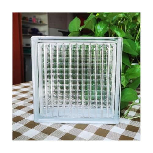 ZNQNDSR Brique de Verre Briques De Verre Contemporaines pour Cloisons D'hôtel Blocs D'isolation Phonique Haute Transparence À Structure Creuse