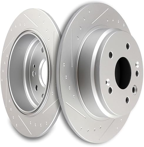 Miniatura 497 de SCITOO Juego de 2 frenos de freno ranurados traseros para Chrysler Town & Country, 08-16 para Dodge Grand Caravan, 09-13 para Dodge Journey, 12-15