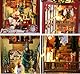 Weihnachten Mini Haus DIY Miniatur Haus Kit mit Möbeln, Navidad DIY Book Nook Kit, Puppenhaus Miniatur mit Möbeln