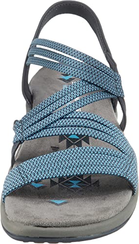 Skechers 41180 Femme Sandales Bout Ouvert, Bleu (Navy Gore NVY), 37 EU