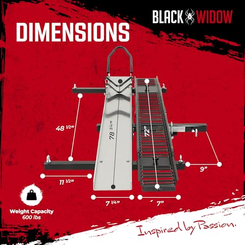 Porta motocicletas Black Widow con rampa 600 lb acero y aluminio miniatura 4