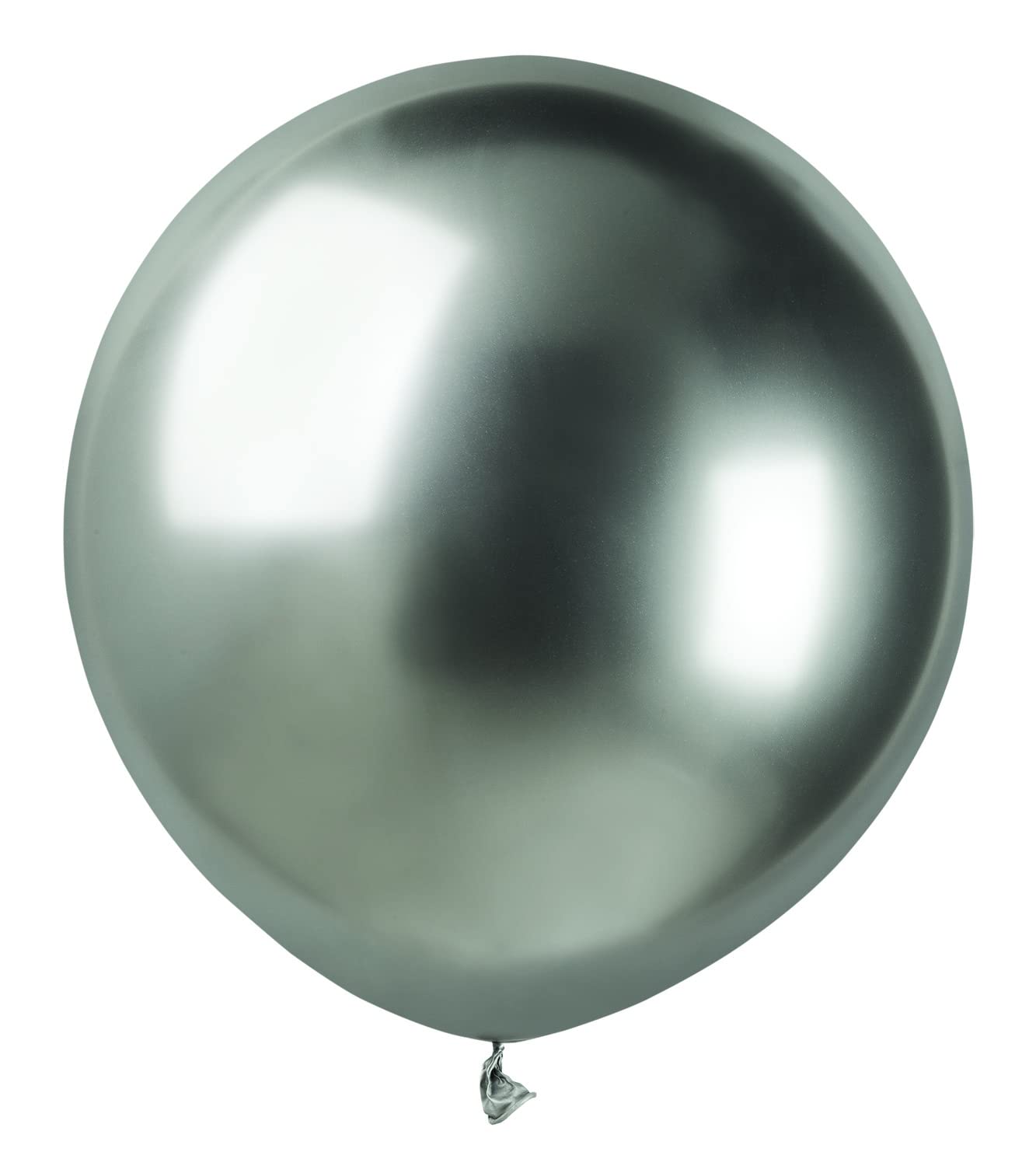 Pack 25 balloons metallized in natural latex Premium Quality G150 (Ø 48cm / 19"), silver metallized