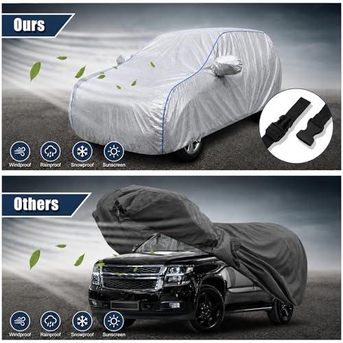 Image of Waterproof Car Cover for Mahindra XEV 9e | All Weather Protection | UV Resistant & Dustproof | Soft Cotton Lining to Prevent Scratches | Triple Stitched with Mirror Pockets & Elastic Hem