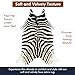 Tumbleweed Velvet Black, Ivory & Beige Synthetic Zebra Rug - Luxurious Zebra Print Rug for Versatile Decor - Zebra Rug Ideal for Living Rooms & Bedrooms - Medium 5' x 7'