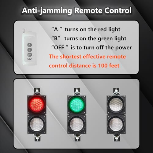 GAJTTR 100-2 4inch 100mm Traffic Stop/Go Light/Remote Control/AC 85-265V Lamp LED, PC Casing Water Resistant IP65 by GAJTTR - Image 6