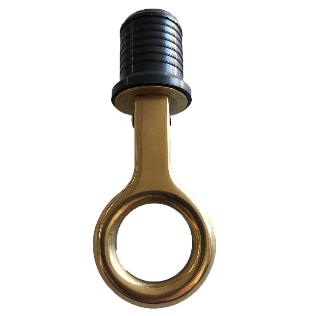 perfk Bouchon de Nable de Vidange avec Poignée en Laiton Plaqué - 25 mm de Diamètre