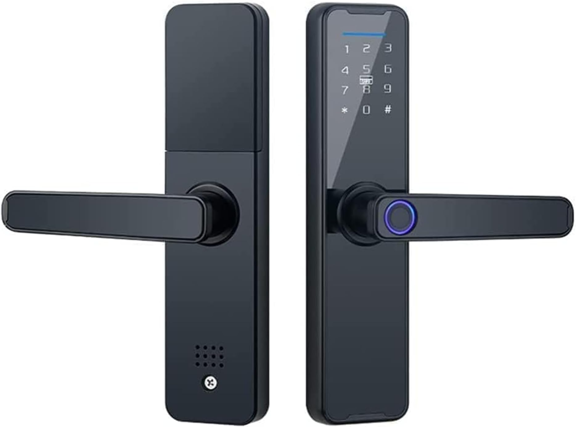 BREAKODE™ Smart Door Lock, Fingerprint Keyless Entry, Biometric Digital Ring Touch Screen, Electronic Lock With Keypad for Home, Free APP, NFC Card, Works With Tuya App (Smart lock)