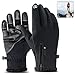 Produktbild GoHZQ Smartphone Handschuhe Herren Winterhandschuhe Touchscreen Männer Warme Winddicht Rutschfestes für Radfahren, Motorradfahren, Wandern und andere Outdoor Aktivitäten