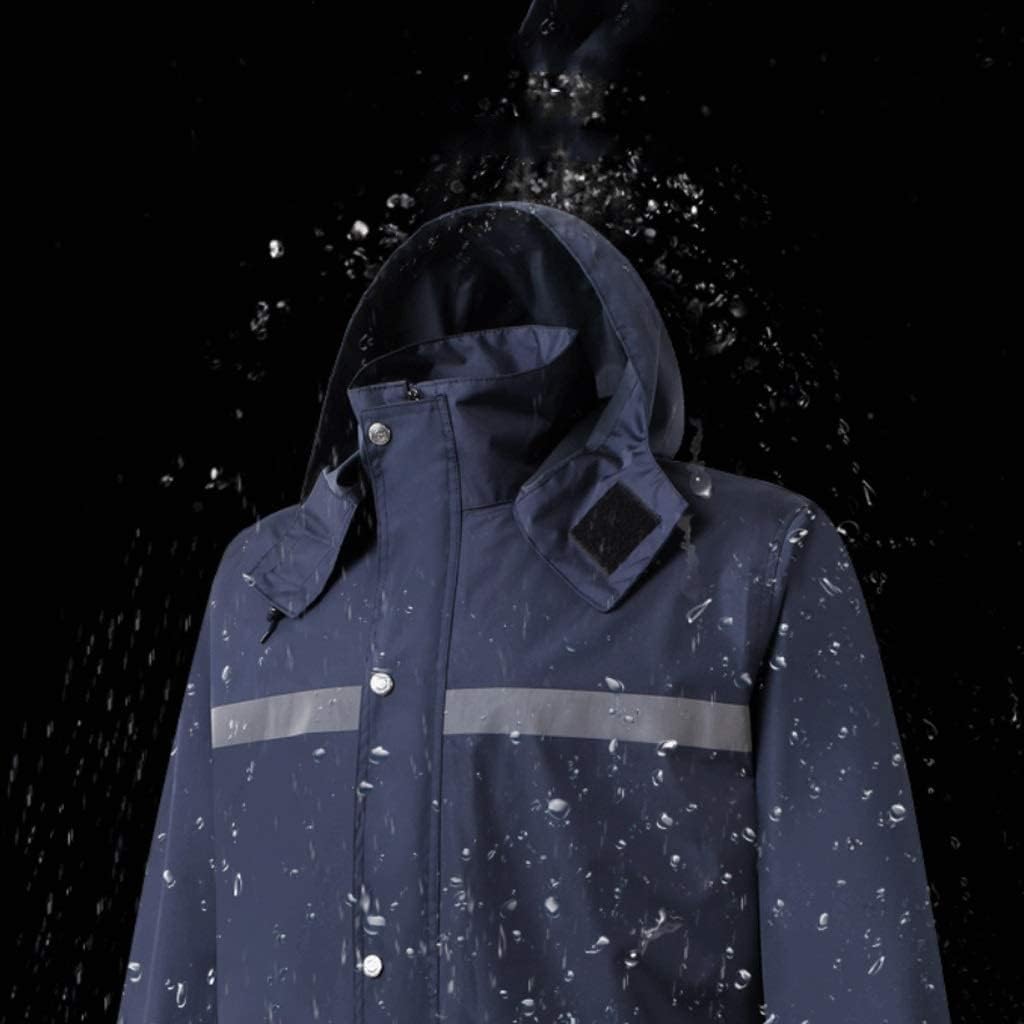 Gilet di Sicurezza Gilet di Sicurezza Portatile Tuta Riflettente Antipioggia Gilet Riflettente in Tessuto Oxford Blu Scuro Gilet di Sicurezza Riflettente per Esterni Impermeabile Traspirante