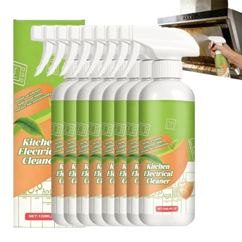 Spray detergente per cucina agli ioni elettrolizzati - Detergente per la casa e la cucina, adatto a fornelli, forni, piani di lavoro, elettrodomestici e superfici in acciaio inossidabile. (8PCS)
