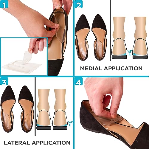 Image of Medial & Lateral Heel Wedge Silicone Insoles (Pair)