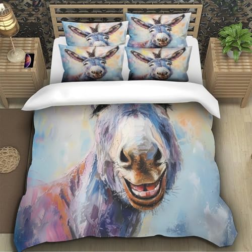 Housse de couette dauphins 3D résistante et super douce pour lit double