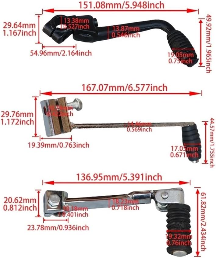 Motorcycle Start Lever Motorcycle Metal Kick Starter Lever Pedal Crank for 50cc-160cc Pit Dirt Bike ATV Quad Motocross Accessories