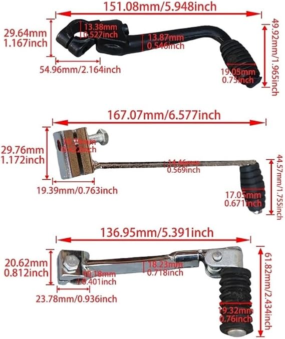 Engine Start Lever Motorcycle Engine Lever Kick Starter for 50cc 70cc 90cc 110cc 125cc 140cc 150cc 160cc for KAYO Dirt Pit Bike