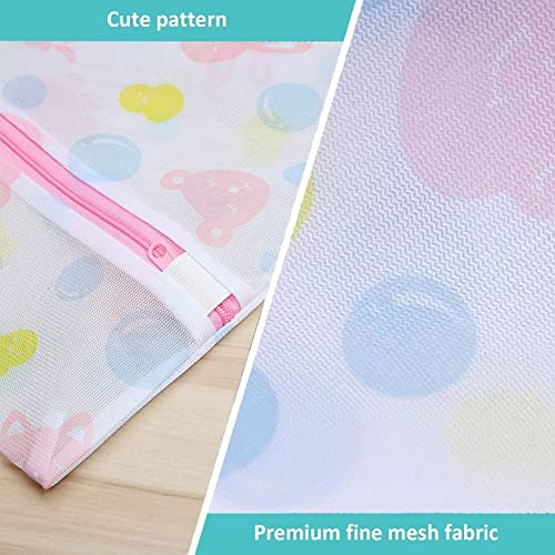 Image of Zollyss Mesh Laundry Bags, Washing Machine Wash Bags, Reusable And Durable Mesh Wash Bags For Delicates Blouse, Hosiery, Underwear, Bra, Lingerie Baby Clothes (5 Different Sizes), Multicolor