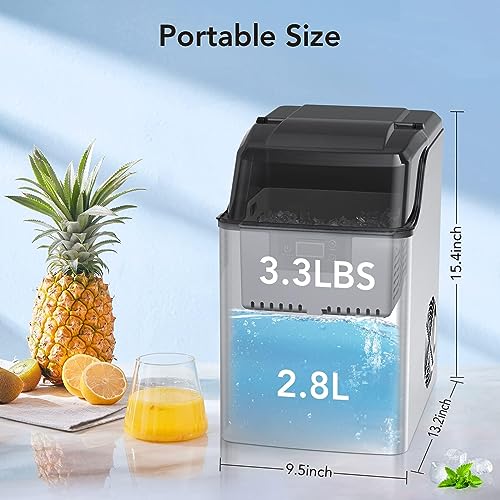 Máquina para Hielo Nugget de Acero Inoxidable 44LB/24H miniatura 5