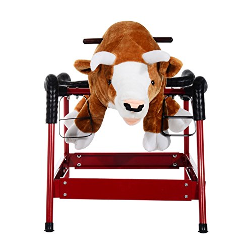Qaba Kids Spring Rocking Horse Rodeo Bull Style With Realistic Sounds For Children Over 3 Years Old #TOP2