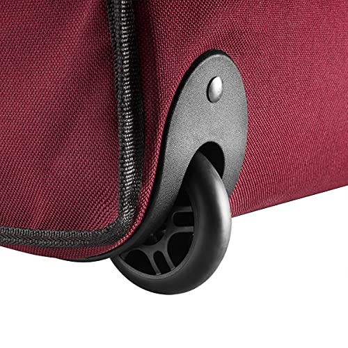 Rolling Wrapping Paper Storage Organizer-Ultimate Present Wrap Station On Wheels- Holds Holiday Gift Bags, 30-40” Rolls, Bows & Ribbon By Elf Stor Burgundy Red #TOP7