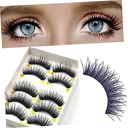 FRCOLOR 5 Pares De Cílios Postiços Naturais Cílios Postiços Magnéticos Cruzados Cílios Postiços Pest