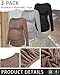 Sweetyweee 3 Pack Maternity Sweaters Long Sleeve Ribbed Maternity Shirts Lightweight Stretch Pregnancy Tops Winter Layering(Coffee, Light Gray, Black,Medium)