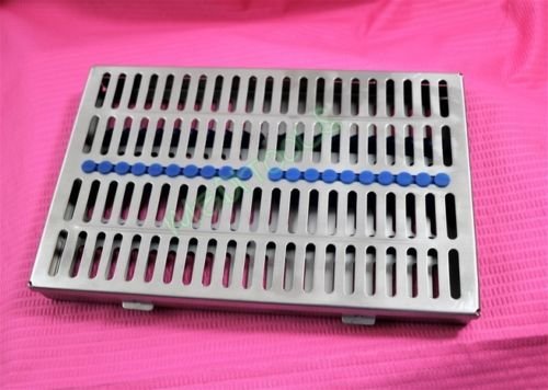 German Steel 1 Each Dental Autoclave Sterilization Cassette Rack Box Tray for 20 Instrument
