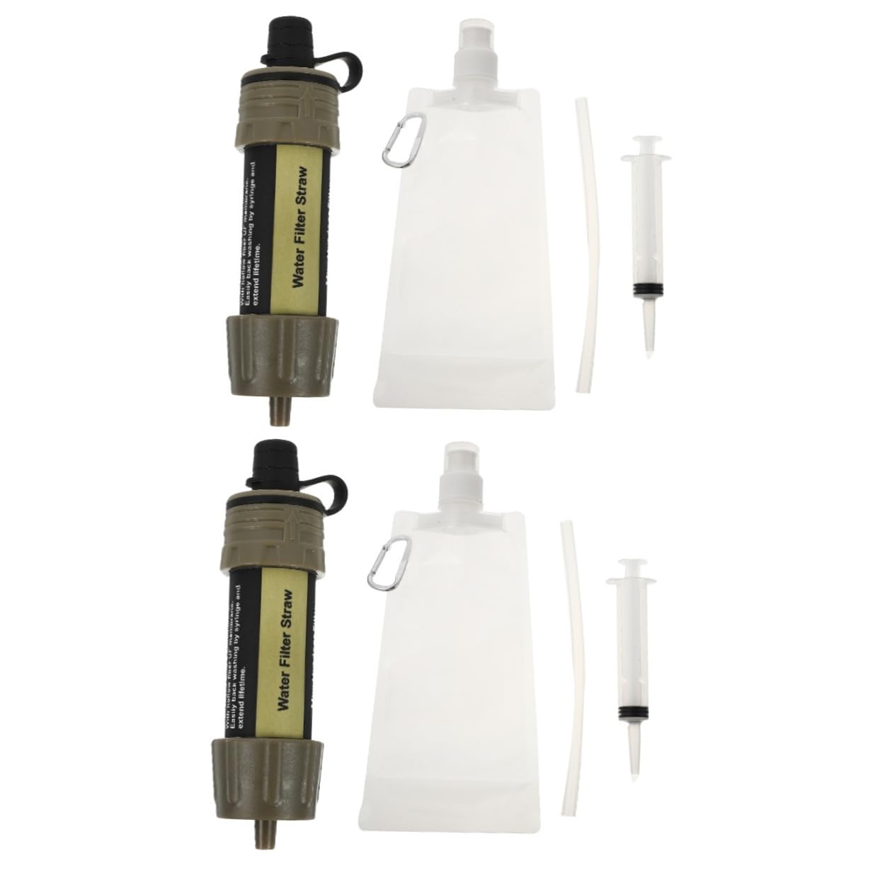 BESPORTBLE 2pièces Filtre à Eau Portable De Purification Pour Activités Extérieures Mini Purificateur Survie Et Pratique Pour Camping Randonnée Et Urgences