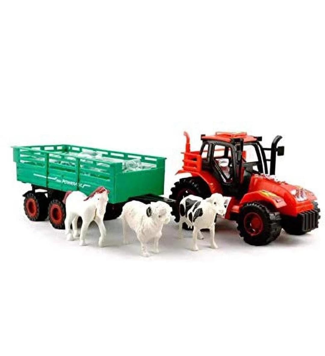 Manos Tractor Trolley Plastic Toy with 3 Animals- Farmer Tractors Pull Back Toy for 2-7 Years Kids-Toy Tractor Vehicle for Pretend Play (B0CTRSJ8N5) Amazon Price History, Amazon Price Tracker