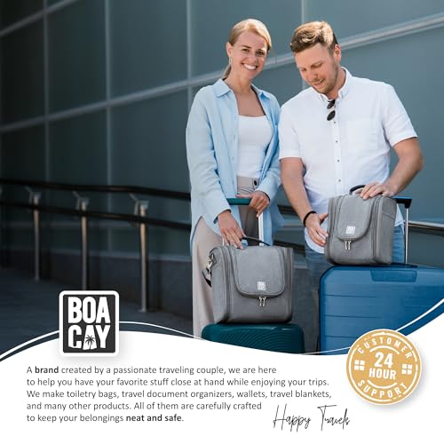 BOACAY Extra Large Hanging Travel Toiletry Bag for Women and Men, Makeup Bag, Bathroom & Shower Organizer Kit for Accessories, Cosmetics, Essentials by BOACAY - Image 8