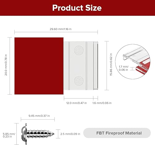 Miniatura 6 de Hysmigor - Clips de tira de luces transparentes, autoadhesivos con soporte de montaje de tornillos, 50 clips de fijación LED fuertes y tornillos