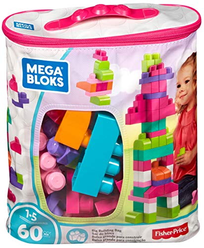 MEGA BLOKS Big Building Bag Bauset mit 60 großen und bunten Bausteinen und 1 Aufbewahrungstasche, Spielzeug-Geschenkset… – Bild 8